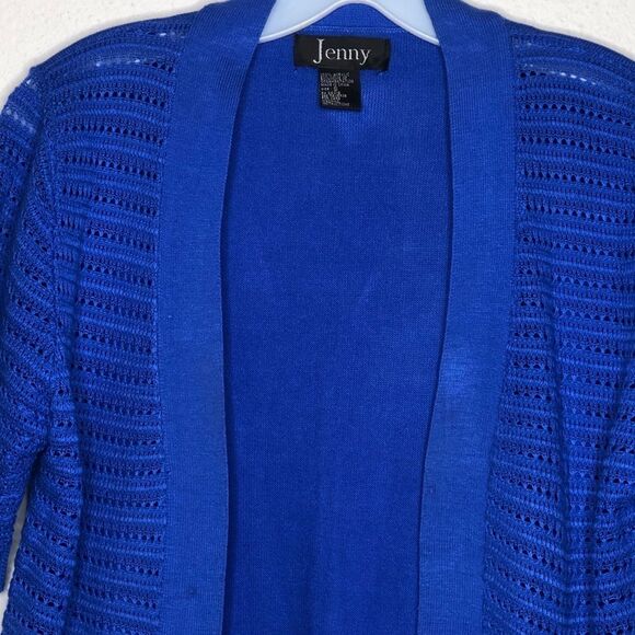 Vintage‎ Jenny Cardigan Acrylic Sweater Blue - Picture 4 of 6